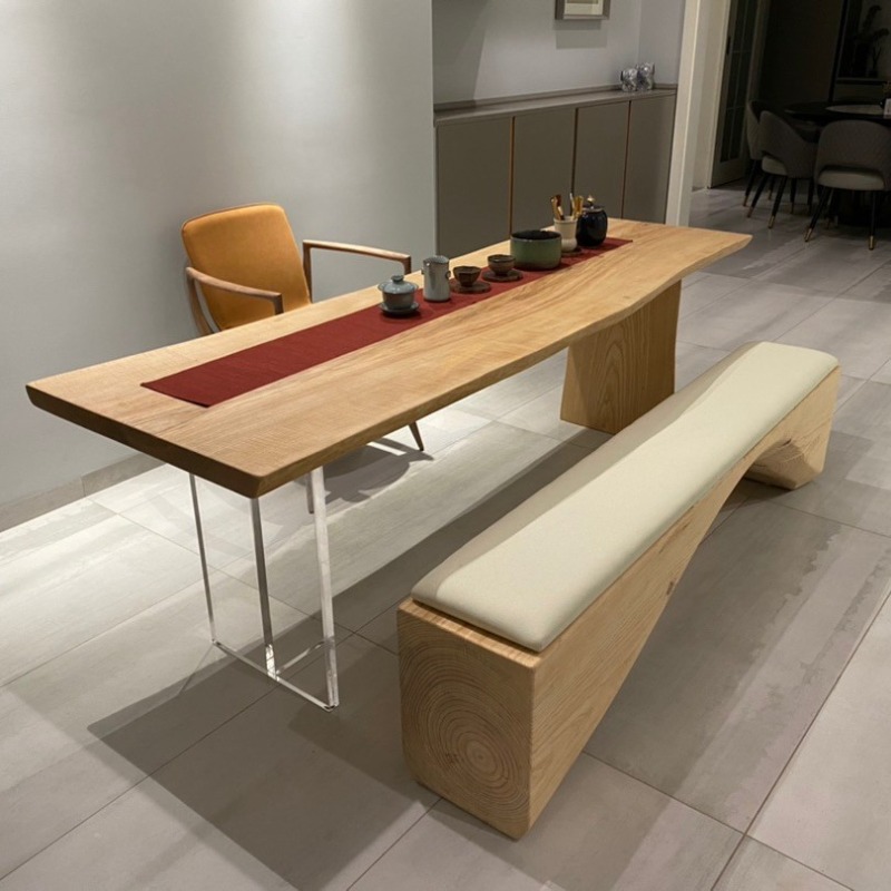 Nordic Solid Wood Acrylic Floa - Tables ulasan dan harga