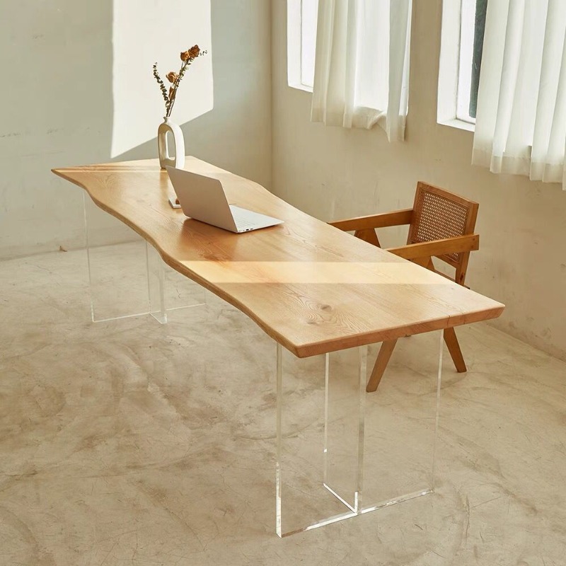 Nordic Solid Wood Acrylic Floa - Tables ulasan dan harga