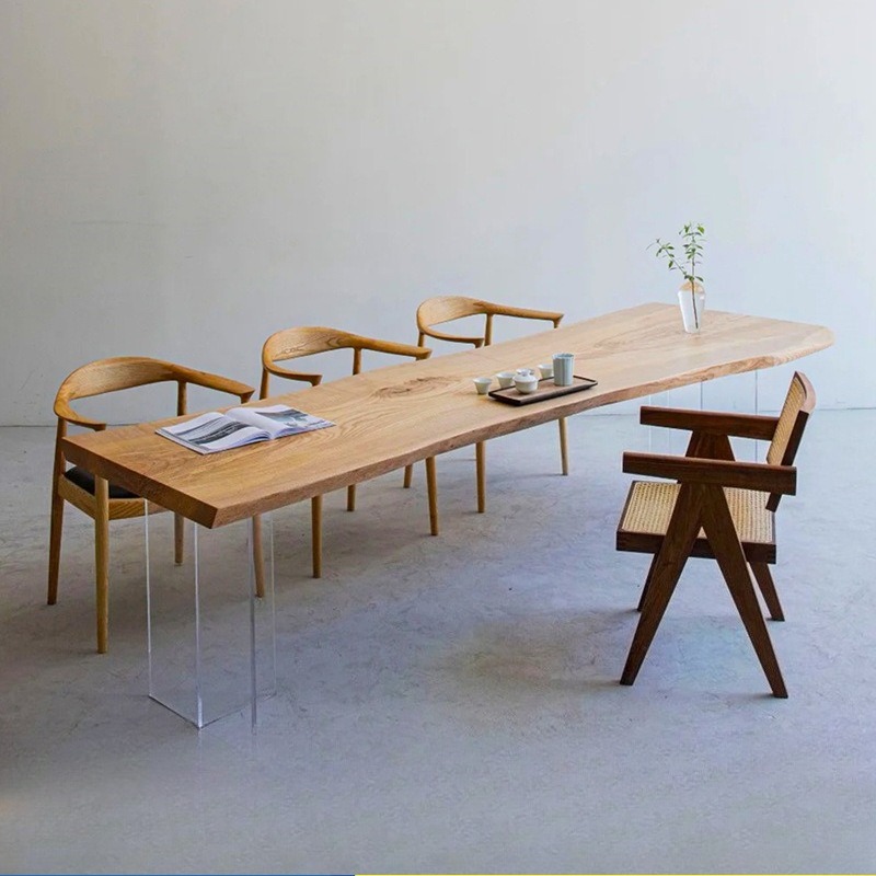 Nordic Solid Wood Acrylic Floa - Tables ulasan dan harga