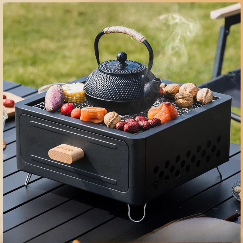 Portable Charcoal BBQ Grill Sq - Outdoor Furniture ulasan dan harga