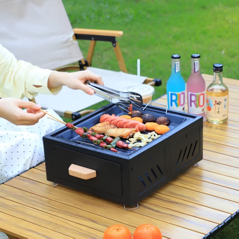 Portable Charcoal BBQ Grill Sq - Outdoor Furniture ulasan dan harga