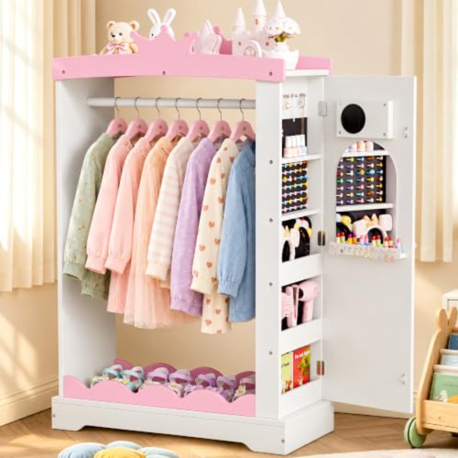 Dress Up Wardrobe with Light-U - Full Length Mirror Jewelry Armoire ulasan dan harga