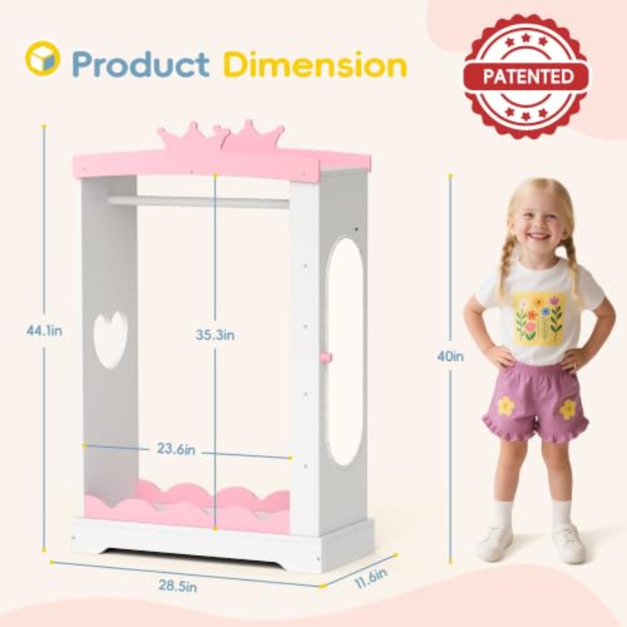 Dress Up Wardrobe with Light-U - Full Length Mirror Jewelry Armoire ulasan dan harga