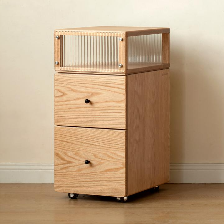 #Solid Oak Wood Hotel Bedroom  - Solid Wood Nightstand 2 Drawers ulasan dan harga