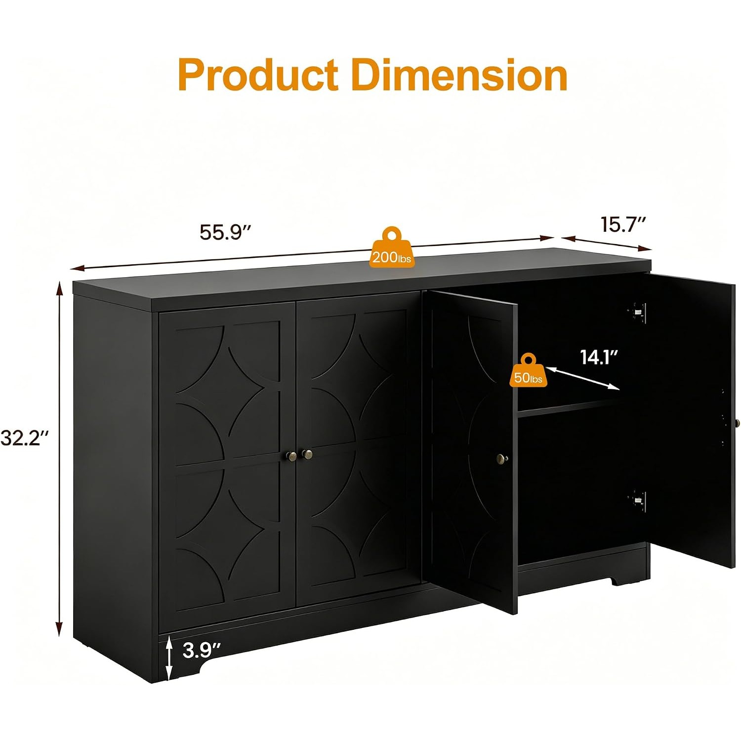 Sideboard Buffet Cabinet with  - Tables ulasan dan harga