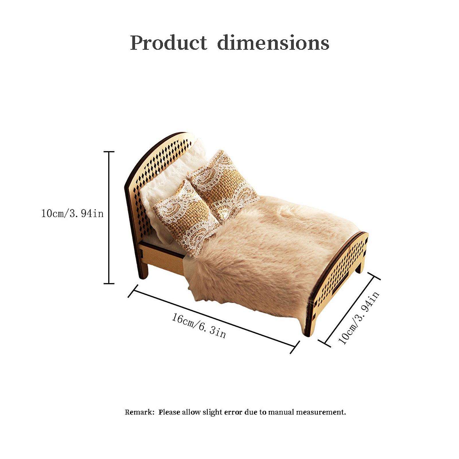 1:12 Scale Dollhouse Double Be - Bedroom Furniture ulasan dan harga