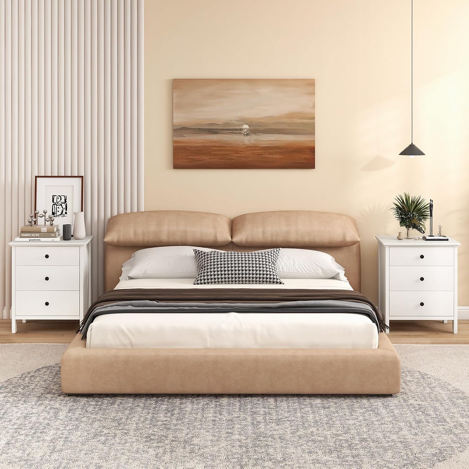 Nightstand with 3 Drawers Set  - Solid Wood Nightstand 2 Drawers ulasan dan harga