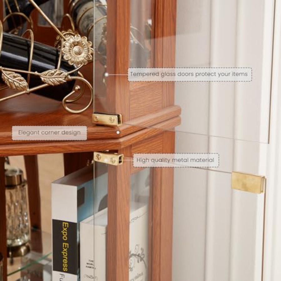 Corner curio cabinet for livin - Storage ulasan dan harga