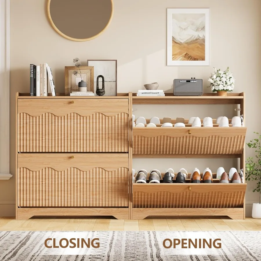Shoe Storage Cabinet with and  - Shoe Rack Cabinet Narrow Entryway ulasan dan harga