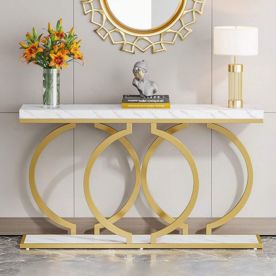 Inch Modern Gold Console Table - Sofas ulasan dan harga