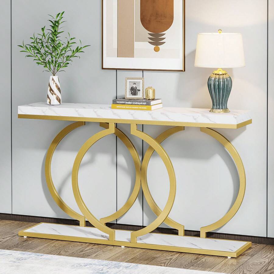 Inch Modern Gold Console Table - Sofas ulasan dan harga