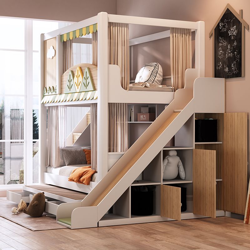 *Modern Nature Theme Kids Bunk - Bunk Bed With Stairs And Slide ulasan dan harga