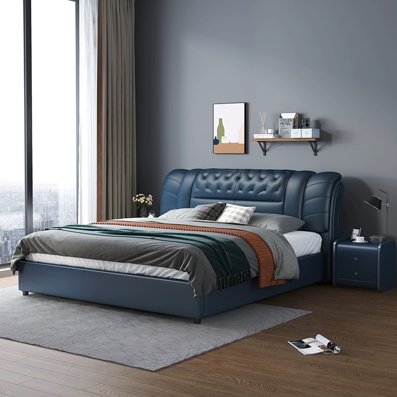 Set Furniture Bedroom Leather  - King Size Bed Frame With Storage Drawers ulasan dan harga