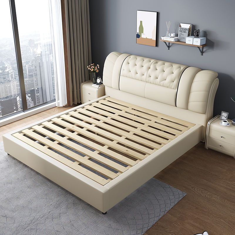 Set Furniture Bedroom Leather  - King Size Bed Frame With Storage Drawers ulasan dan harga