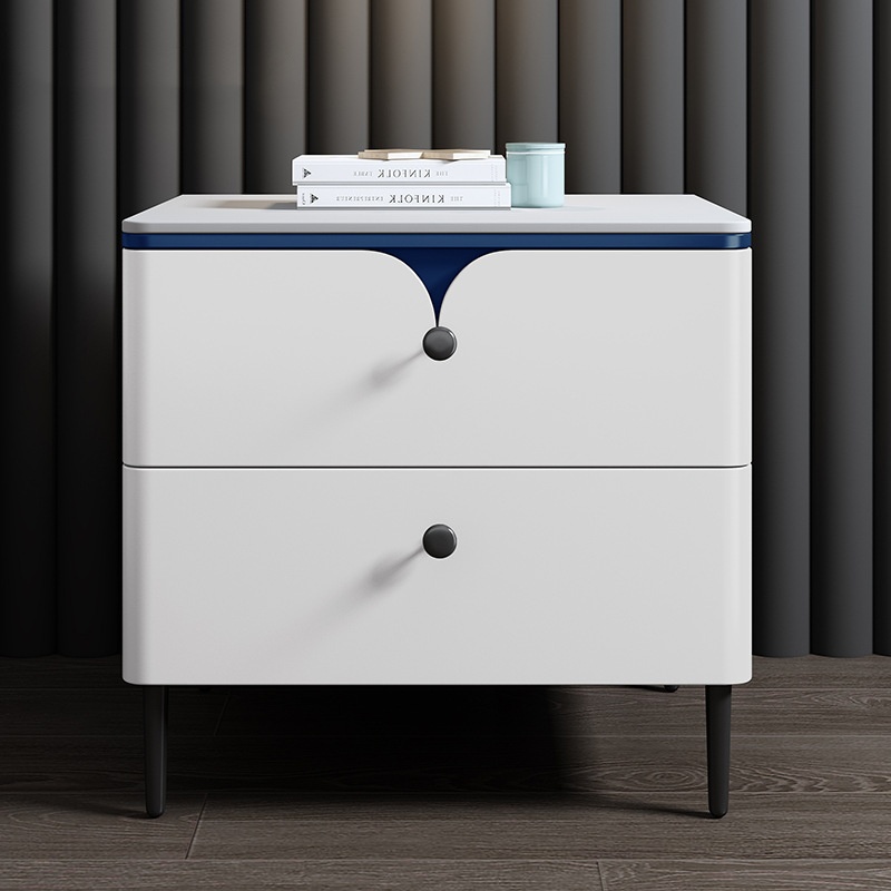 Modern Solid Wood Bedside Tabl - Solid Wood Nightstand 2 Drawers ulasan dan harga